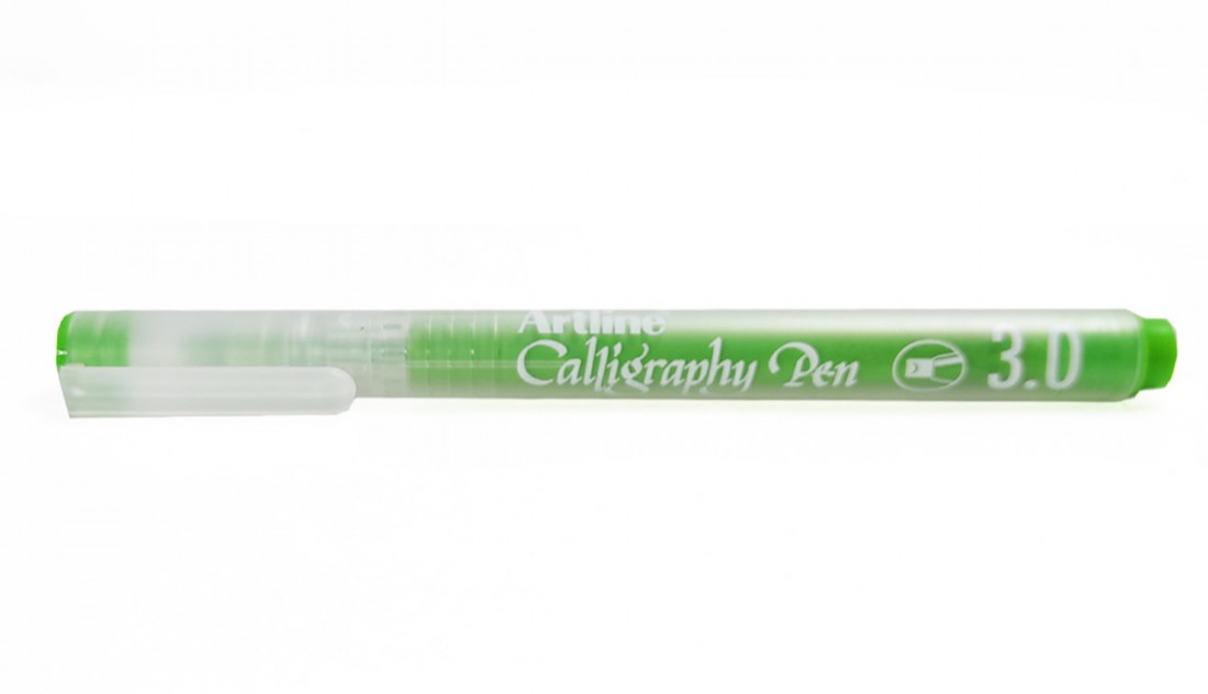 Artline Calligraphy Pen Light Green Ink Pen Tip Size 3.0 mm Pack of 1